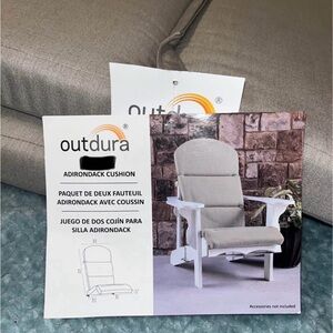 Outdura Adirondack Cushion in Light Gray